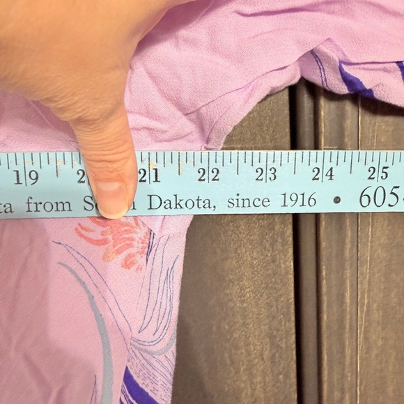 Free People Lilac Floral Cold Shoulder  Dress Size L - Picture 8 of 9